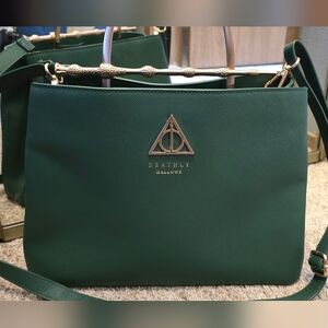 Loungefly Deathly Hallows Green Handbag